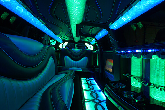 leather limo interior
