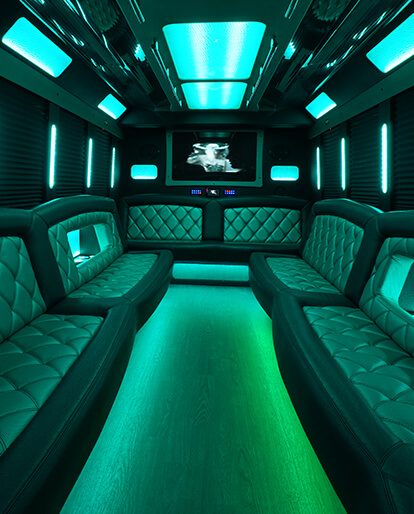 Large limo bus for special events in Toledo